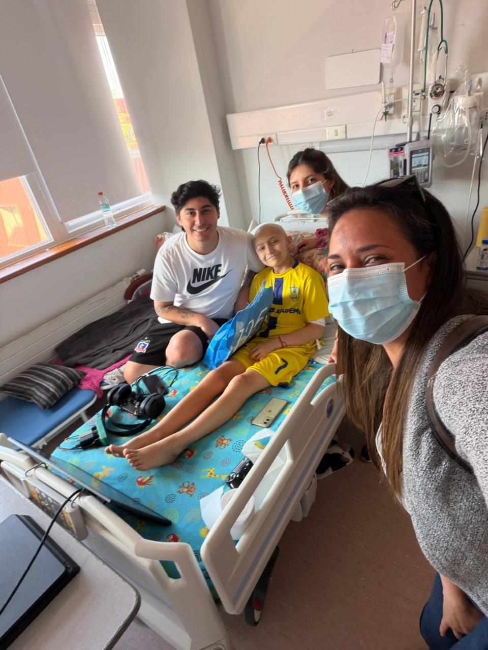 Visita a niño en hospital